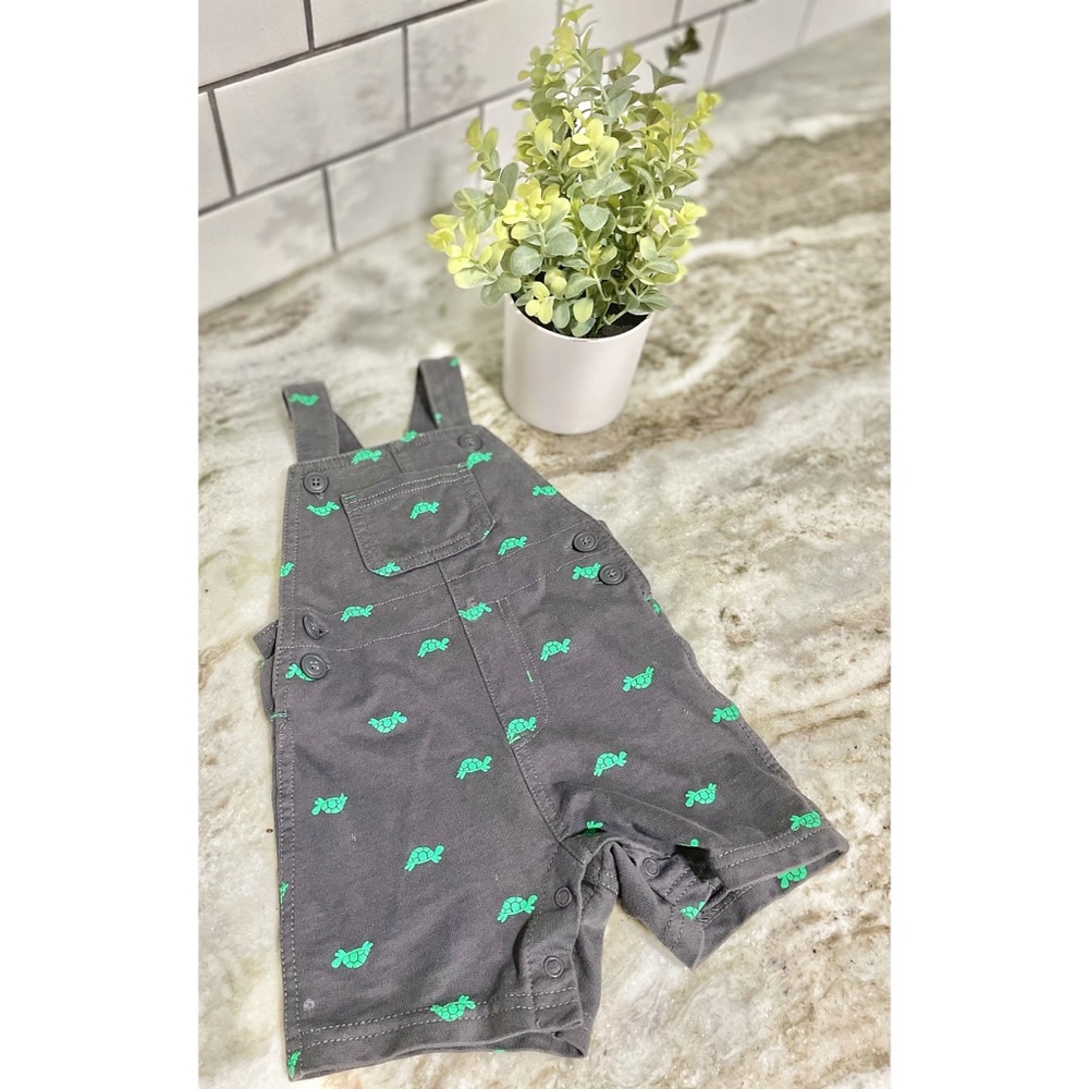 12 month grey one piece with turtles